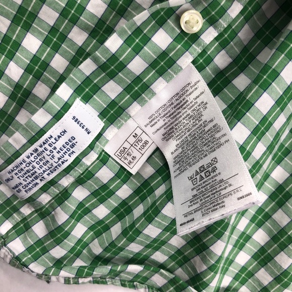 Brooks Brothers Slim Fit Green Plaid Button Up M - Picture 4 of 5